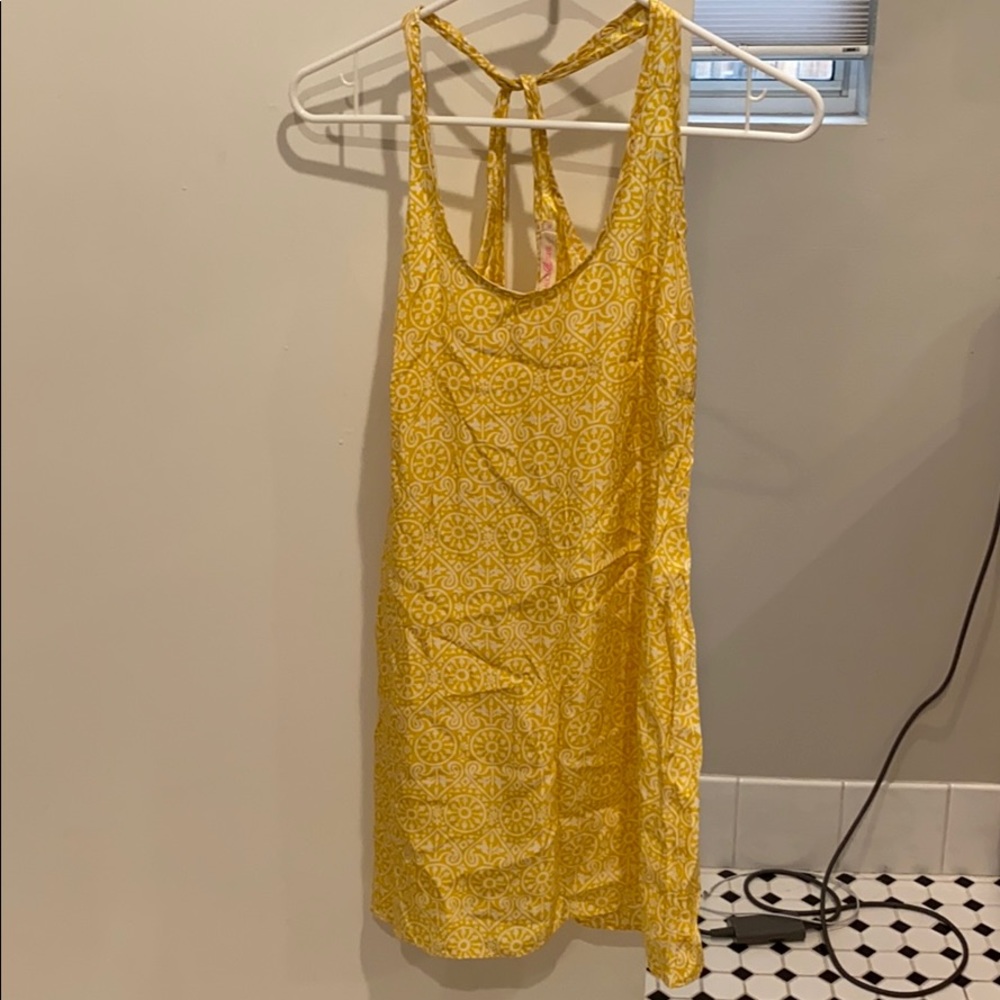 Silk yellow dress